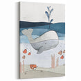 Nursery Wall Art - Peaceful Whale Kids Wall Art Prints for Boys