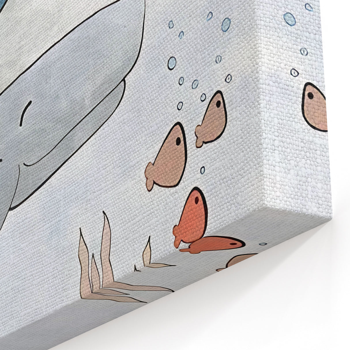 Nursery Wall Art - Peaceful Whale Kids Wall Art Prints for Boys