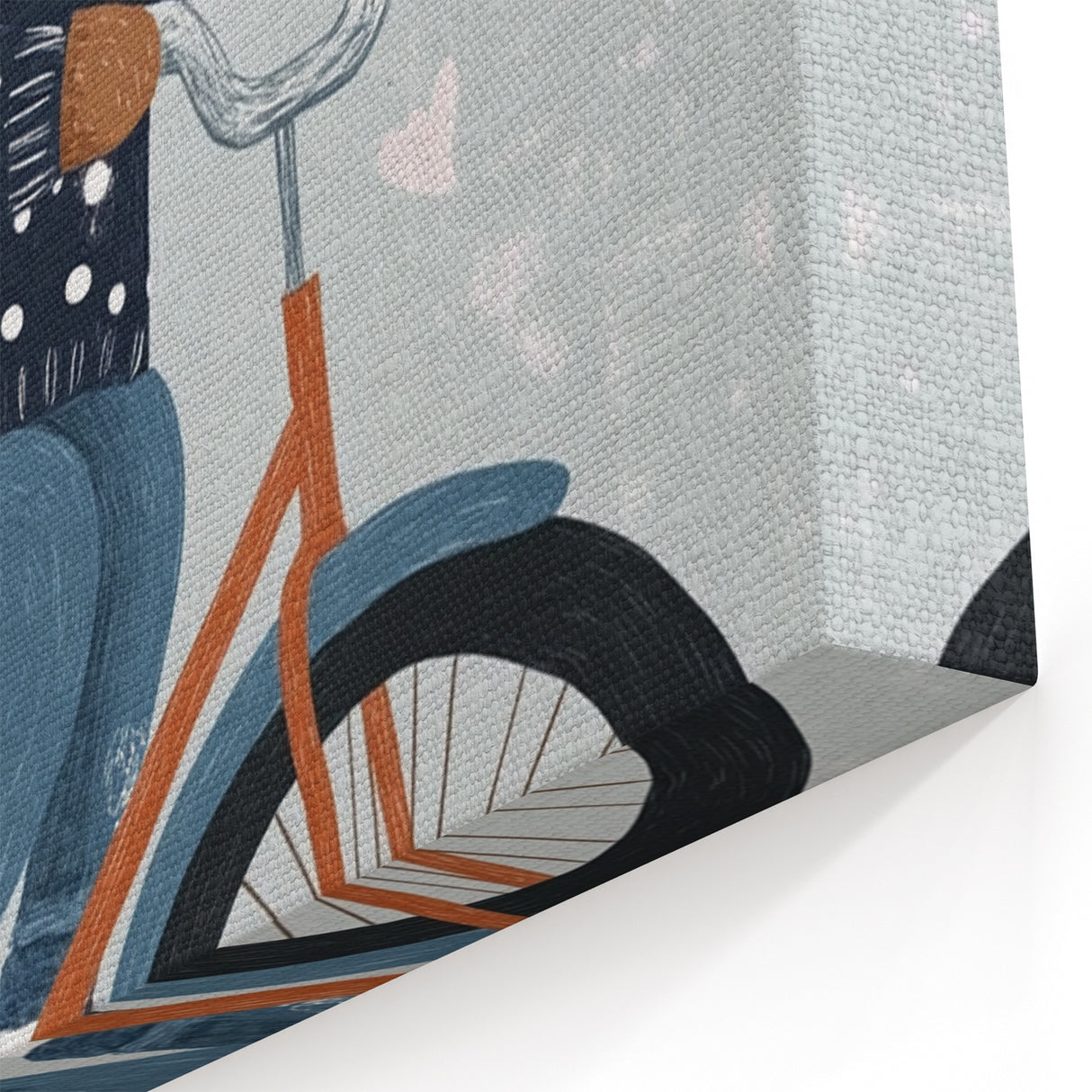 Children's Room Decor - Bear on Bicycle Playroom Wall Art