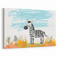 Boys Room Wall Art - Zebra Safari Kids Wall Art for Nursery