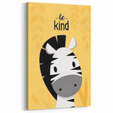 Boys Wall Art Prints - Be Kind Zebra Kids Room Art Decor