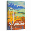 Vintage Travel Poster - Queenstown, New Zealand - Retro Travel Art