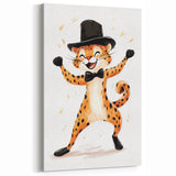 Boys Wall Art Prints - Playful Cheetah Kids Room Art Decor