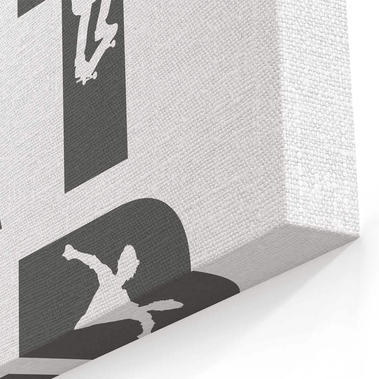 Skater Typography Art Print – Dynamic Skateboarding Wall Art Canvas