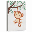 Playful Monkey Hanging - Boys Room Wall Art Kids Wall Art Prints