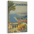 Vintage Travel Poster - Sanremo Italy - Coastal View Art