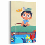 Fishing Boy Adventure - Boys Room Wall Art Kids Wall Art Prints
