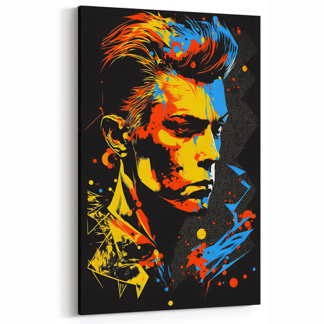 Vibrant Pop Art Canvas - Bold Geometric Portrait Wall Art Print