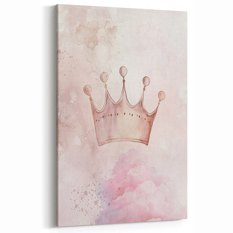 Princess Crown Girls Room Wall Art – Royal Nursery Print