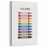 Modern Typography Wall Art - Colorful Crayon Design