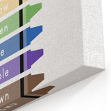 Modern Typography Wall Art - Colorful Crayon Design