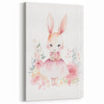 Floral Bunny Girls Room Wall Art – Nursery Print