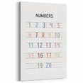 Modern Typography Wall Art - Colorful Numbers Design