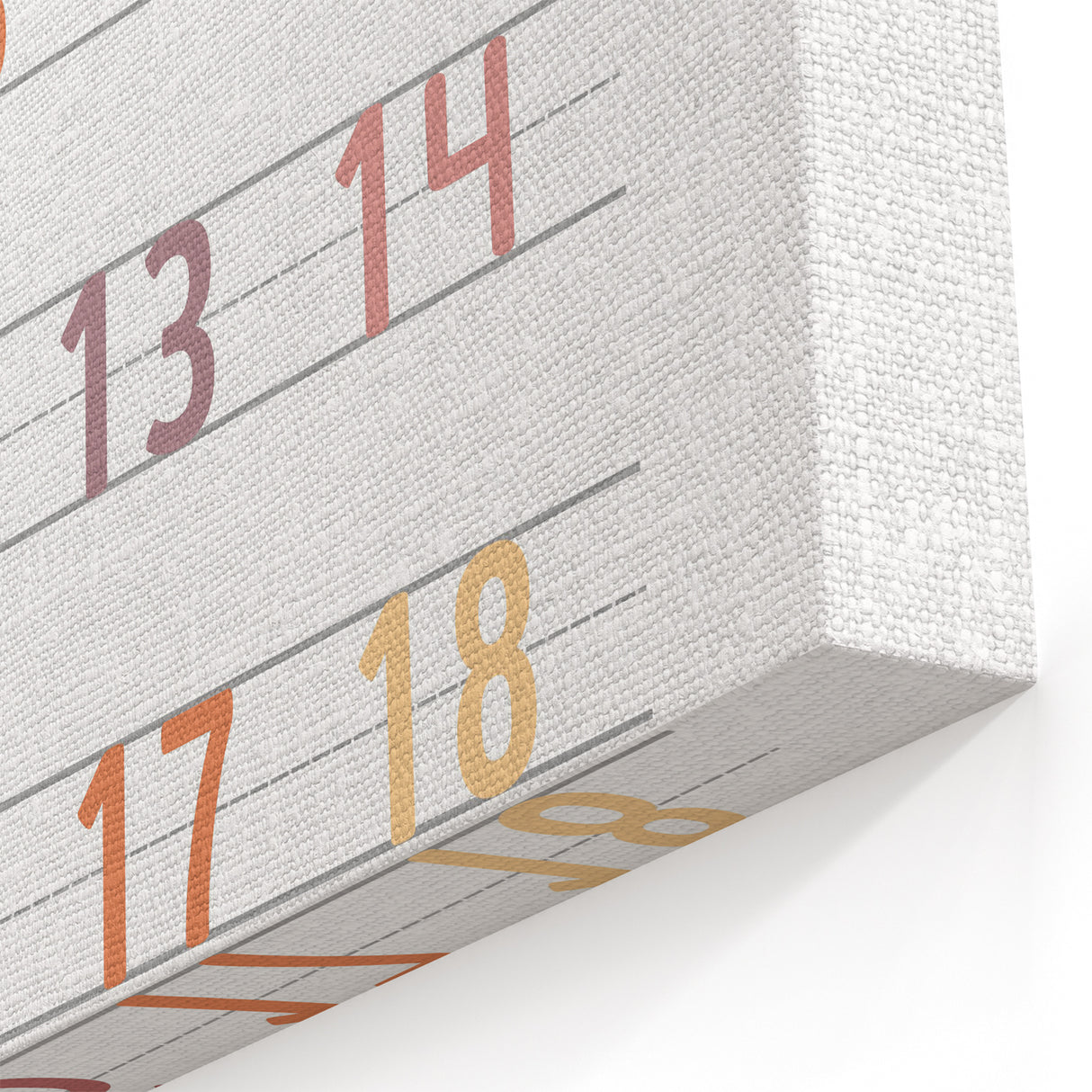Modern Typography Wall Art - Colorful Numbers Design
