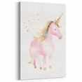 Golden Unicorn Girls Room Wall Art – Magical Nursery Print