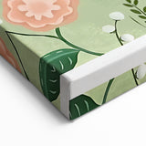 Calm Boys Room Wall Art – Child Relaxing with Snail and Flowers