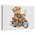 Adventurous Boys Room Wall Art – Teddy Bear on Motorcycle