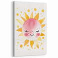 Smiling Sun Girls Room Wall Art – Cheerful Nursery Print