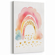 Golden Heart Rainbow Girls Room Wall Art – Nursery Print