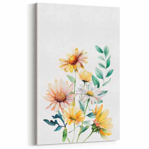 Wildflower Bouquet Girls Room Wall Art – Floral Nursery Print