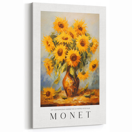 Sunflower Bouquet Living Room Wall Art – Modern Canvas Print
