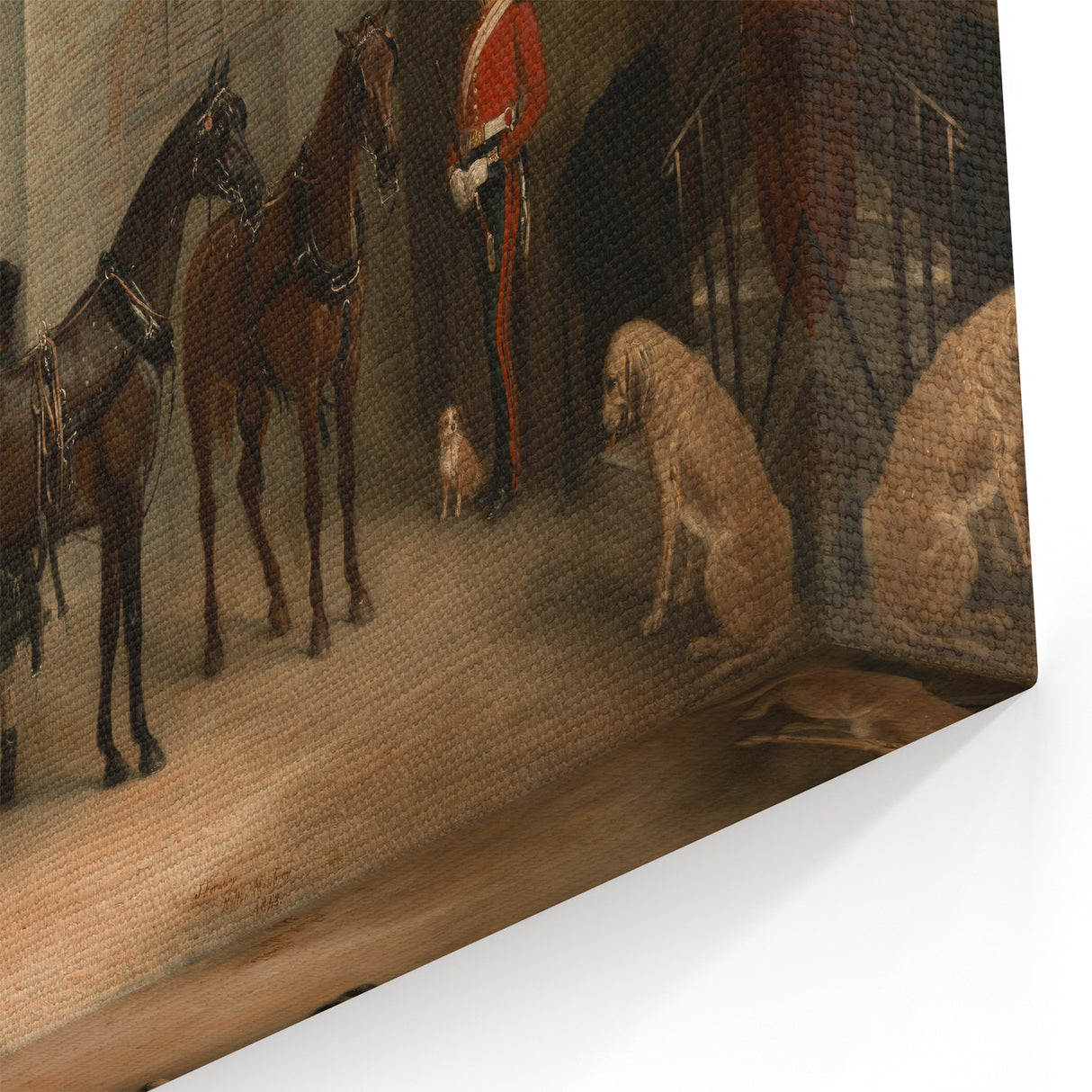 Vintage Landscape Art - Carriage with Horses