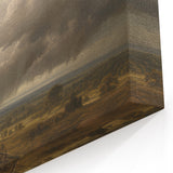 Vintage Landscape Art - Dramatic Sky over Countryside