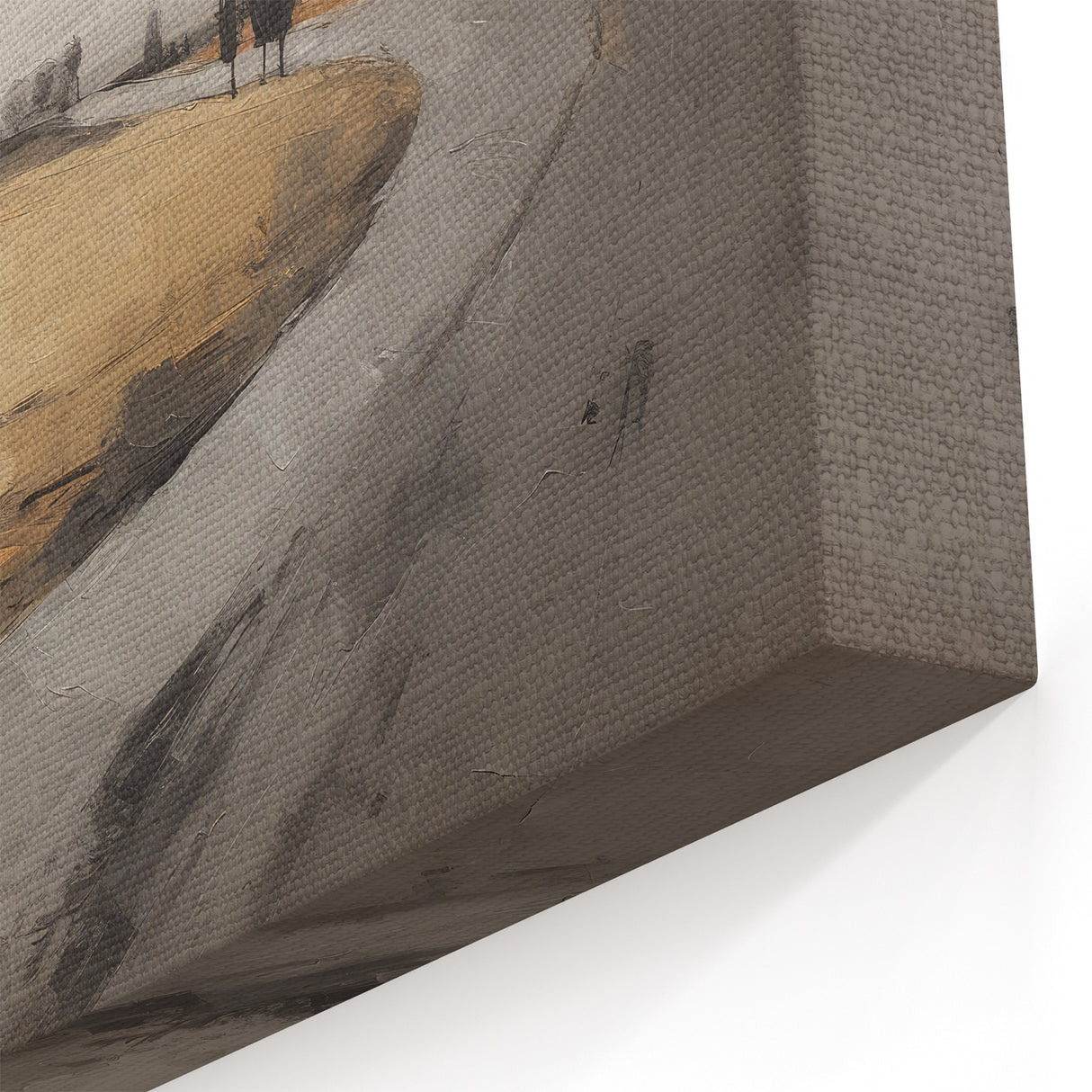 Vintage Landscape Art - Winding Road through Countryside