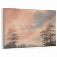 Vintage Landscape Art - Serene Sky and Trees