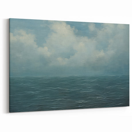 Vintage Landscape Art - Calm Ocean and Sky