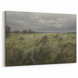 Vintage Landscape Art - Windy Grassland Scene