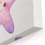 Girls Room Wall Art – Cute Watercolor Starfish Nursery Print