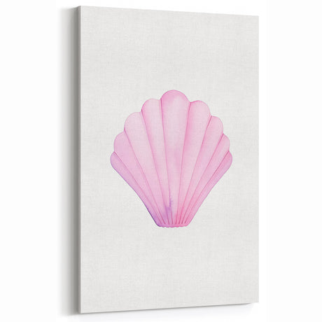 Girls Room Wall Art – Watercolor Seashell Nursery Decor Print