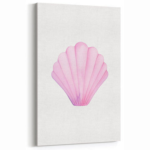 Girls Room Wall Art – Watercolor Seashell Nursery Decor Print