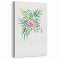 Girls Room Wall Art – Tropical Floral Watercolor Nursery Print