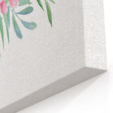 Girls Room Wall Art – Tropical Floral Watercolor Nursery Print