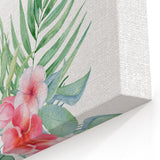Girls Room Wall Art – Watercolor Tropical Floral Nursery Print