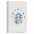 Blue Elephant Nursery Wall Art - Kids Room & Playroom Art Prints