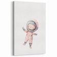 Personalized Kids Art - Space Explorer Girls Bedroom Wall Decor