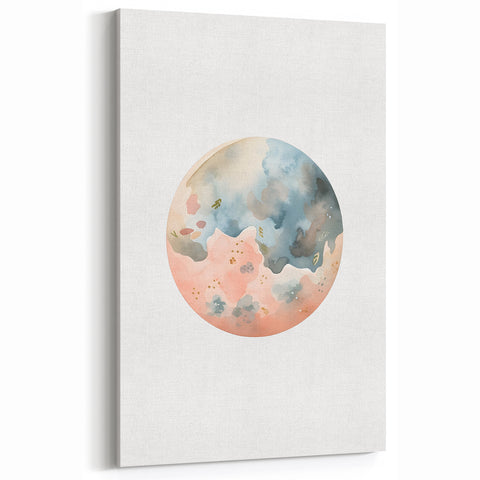 Kids Room Art Prints - Watercolor Earth Playroom Wall Decor
