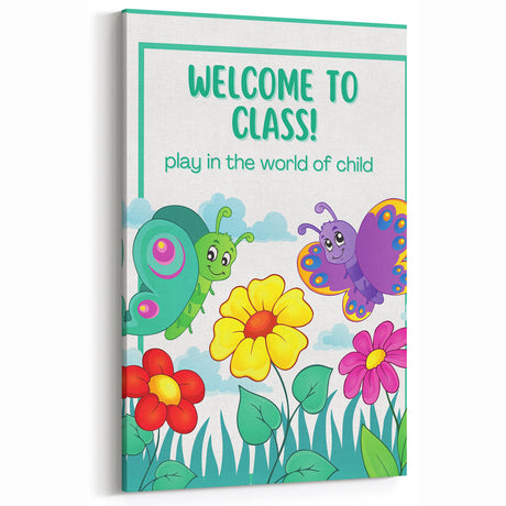 Welcome to Class - Kids Educational Wall Art for Classrooms & Nurseries