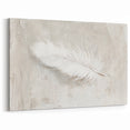 Canvas Art for Dining Area - Minimalist Feather Wall Décor