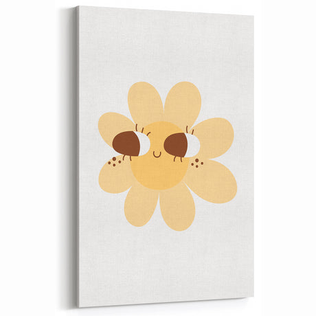 Kids Room Art Prints - Cheerful Yellow Daisy Playroom Decor