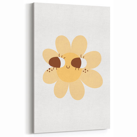 Kids Room Art Prints - Cheerful Yellow Daisy Playroom Decor