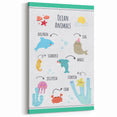 Ocean Animals Kids Educational Wall Art – Learning Poster