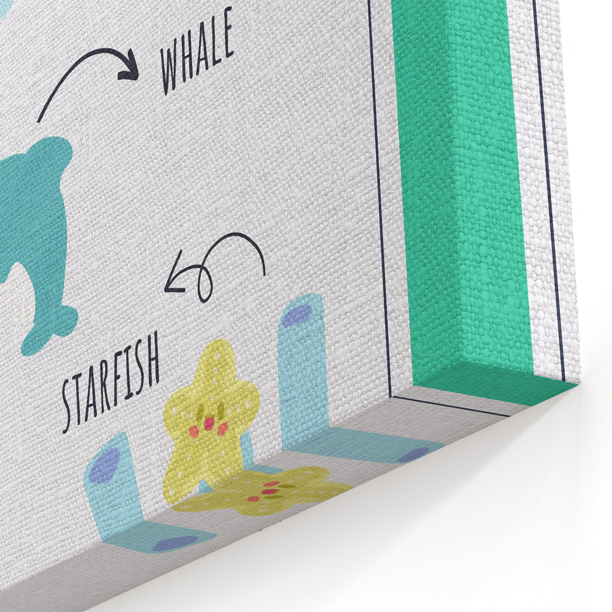 Ocean Animals Kids Educational Wall Art – Learning Poster