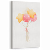 Children’s Wall Decor - Star and Heart Balloons Kids Room Art