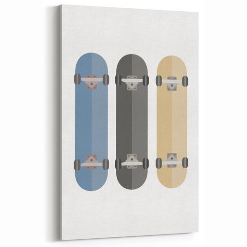 Modern Typography Skateboard Art Print – Minimalist Wall Decor