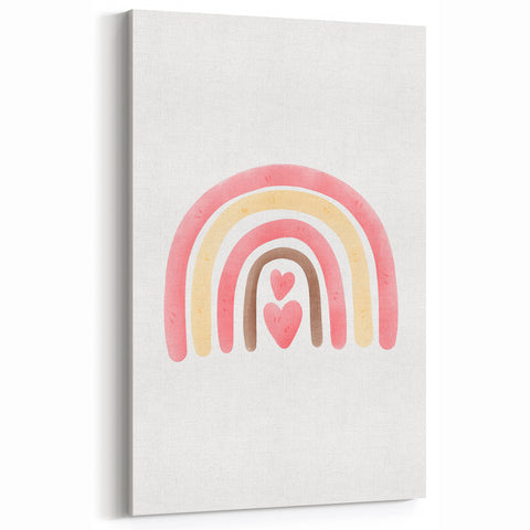 Playroom Wall Art - Heart Rainbow Kids Room Wall Decor