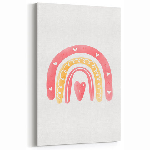 Children’s Wall Decor - Heart Rainbow Kids Room Art Print